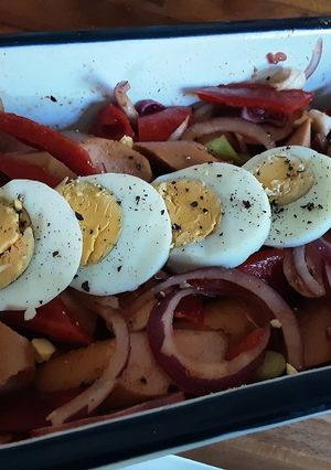 A picture of Sig's Summer Sausage Salad.