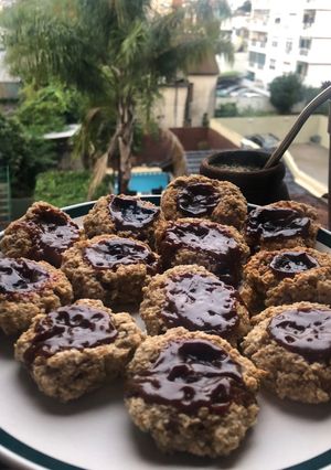 Una foto de Pepas 💣 de avena, banana y dulce de leche