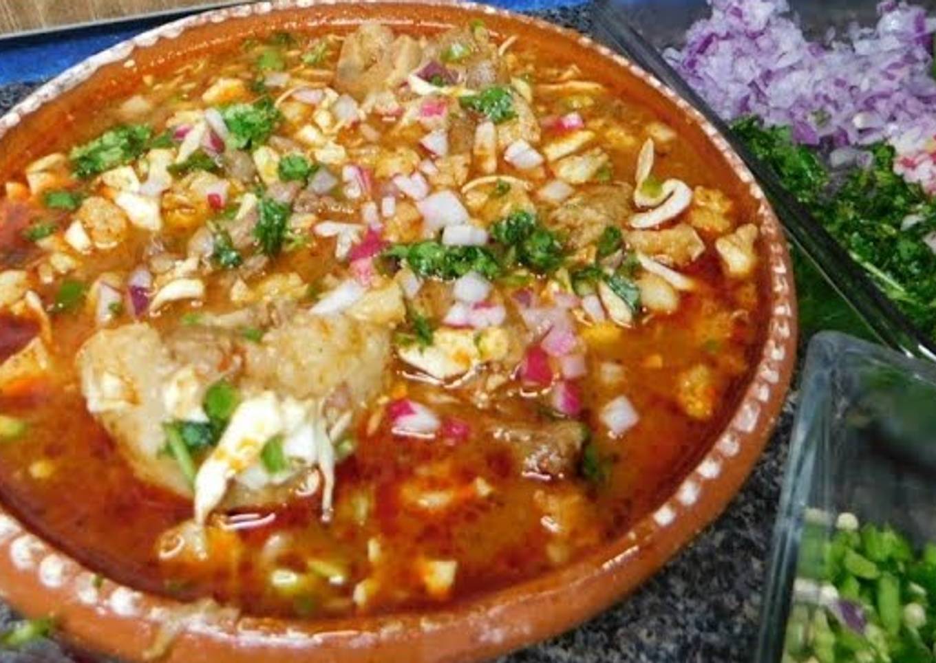 Pozole con carne de Res