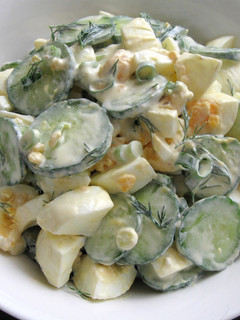 A picture of Ukrainian Cucumber & Egg Salad.