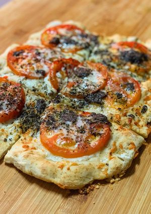 Una foto de Pizza margarita al tartufo