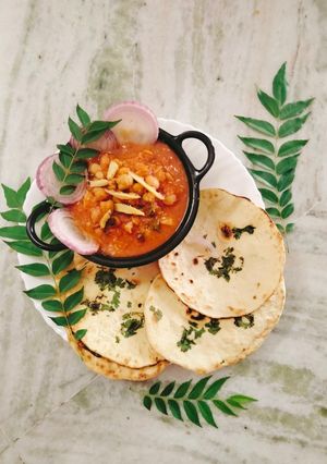A picture of Amritsari Chole kulcha.
