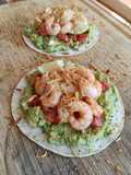 Taco de Gambas al Ajillo con Aguacate