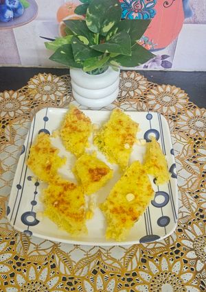 A picture of Sweet corn dhokla.