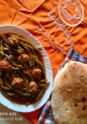 صورة لوصفة لوبيا خضرة باللحم المفروم 🇩🇿