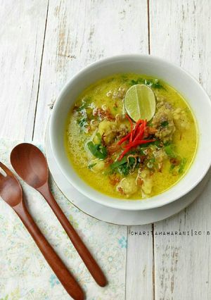 Foto resep Soto Daging Sandung Lamur #Ketopad_CP_AnekaSoto