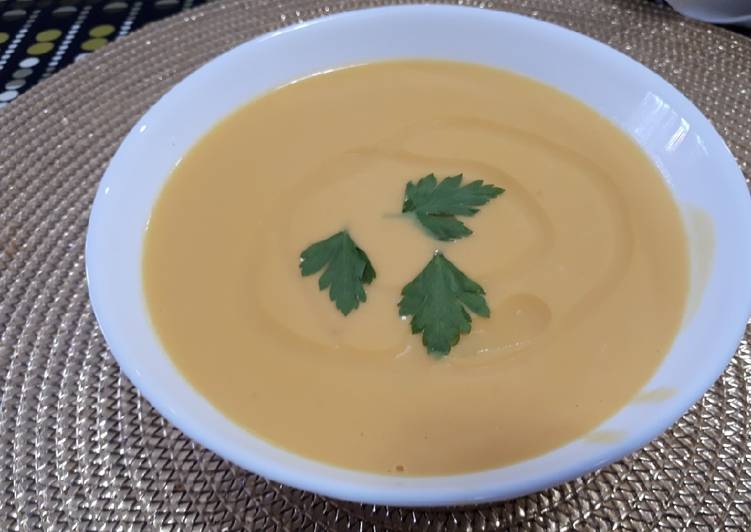 Sopa crema de calabaza sin lactosa