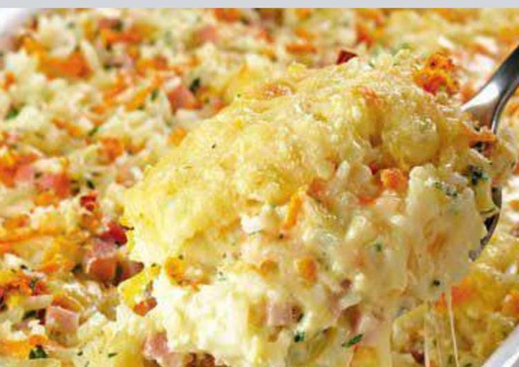 Arroz al horno con queso crema