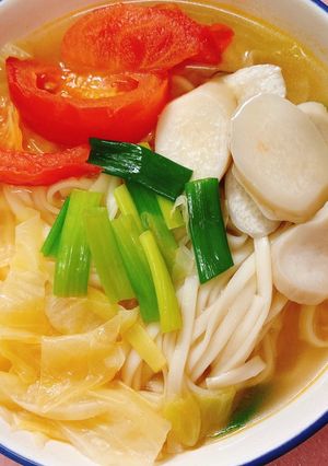 蔬食蕃茄麵 的食譜成品照片
