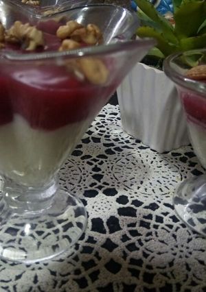 صورة لوصفة تحلية بالرمان