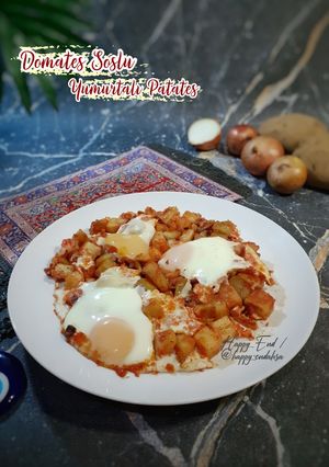 Foto resep Domates Soslu Yumurtalı Patates (Kentang Saus Tomat dan Telur)