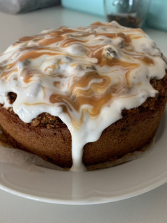 Foto principal de Bizcocho de avena, plátano y dulce de leche