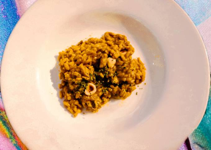 Come a Fai Fatto in casa super veloce Risotto cremoso ai funghi, zafferano e nocciole
