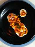 Escalopes d´Poulet aux sauce d´crevettes au Cognac