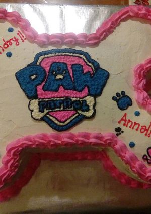 A picture of Paw patrol cake!.