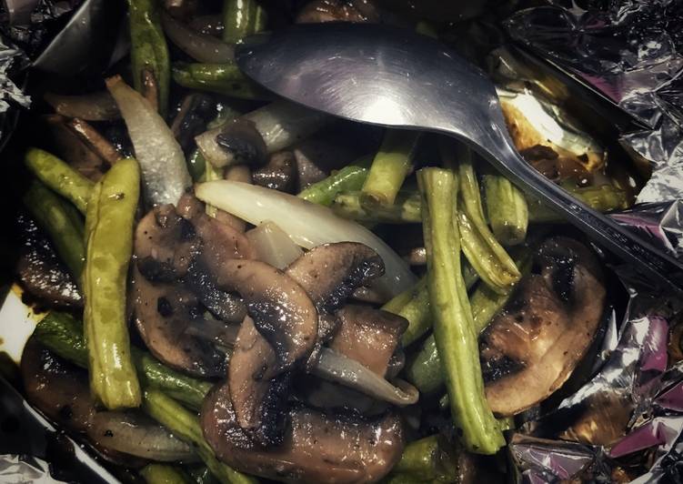 Roasted Mushroom and Green Bean