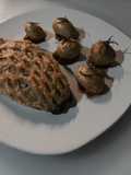 Rollo de chile poblano hojaldrado