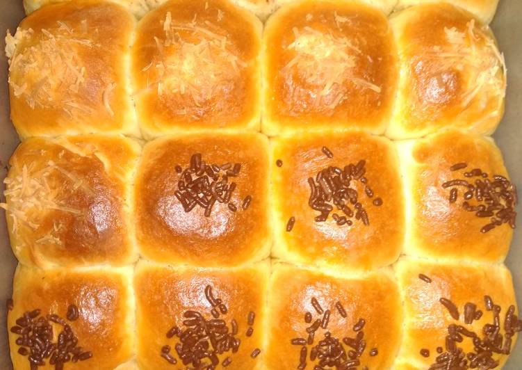 Bahan Roti sobek manis (uleni sebentar hasil empuk bgt) | Langkah Membuat Roti sobek manis (uleni sebentar hasil empuk bgt) Yang Sedap