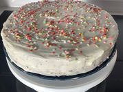 Una foto de tarta de zanahoria y nuez en thermomix