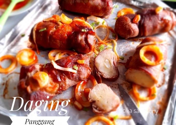 Cara Gampang Menyiapkan Daging Panggang Isi Kentang Anti Gagal