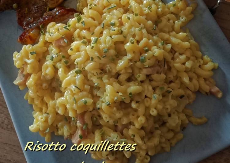 Comment Cuisiner Risotto coquillettes aux lardons au Cook Expert
