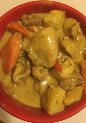 A picture of Chicken curry (Filipino style).