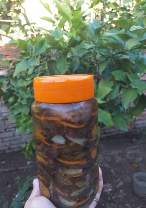Una foto de Berenjenas en escabeche