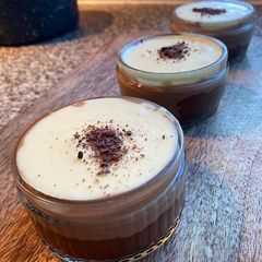 A picture of Triple layer chocolate mousse.