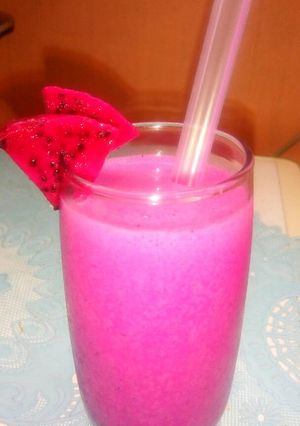 Foto resep Juice naga merah strawberry 🍹🐉🍓