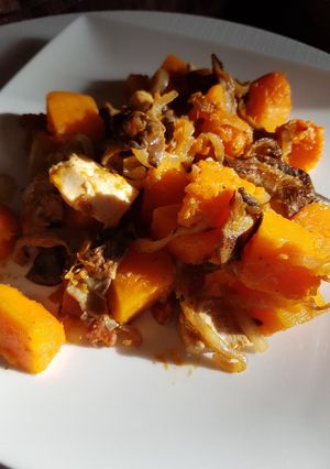Une photo de Sauté de poulet butternut et pleurotes
