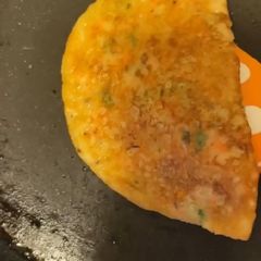 Instant wheat carrot dosa A picture of Instant wheat carrot dosa.