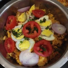 A picture of Egg Biryani.