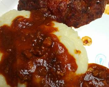 How To Serving Recipe Meatloaf and Mashed Potatoes Delicious Perfect