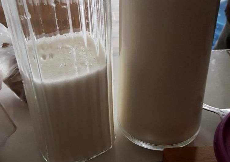 Cara Gampang Membuat Almond milk, Enak Banget
