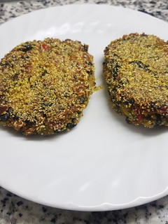 Una foto de Hamburguesas de soja y espinaca sin gluten (veganas)
