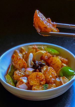 A picture of Kung Pao Potatoes.