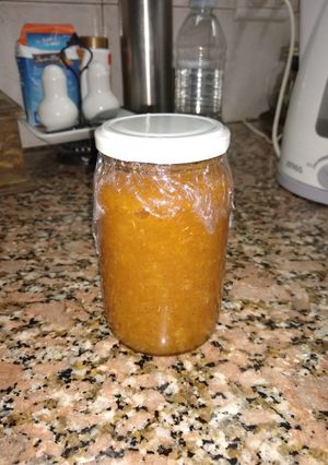 Una foto de Mermelada casera de manzana, mandarina y canela