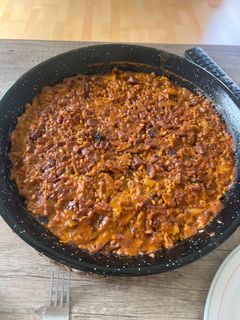 Una foto de Arroz de secreto y setas shiitake