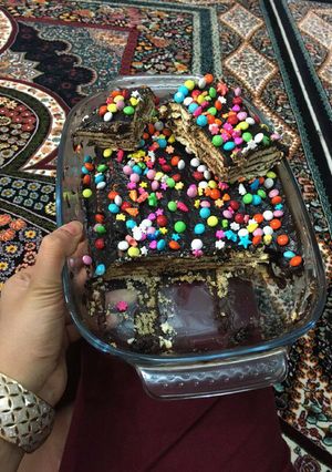 عکسی از دستور کیک یخچالی آسون