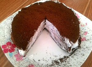 Hình của món Crepe Cacao ngàn lớp.