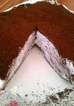 Hình của món Crepe Cacao ngàn lớp.