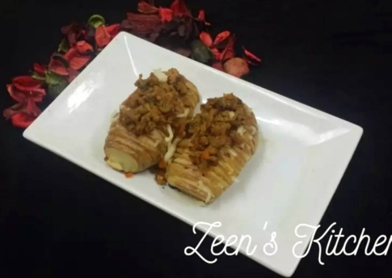 Homestyle Non-Veg Hasselback Potatoes