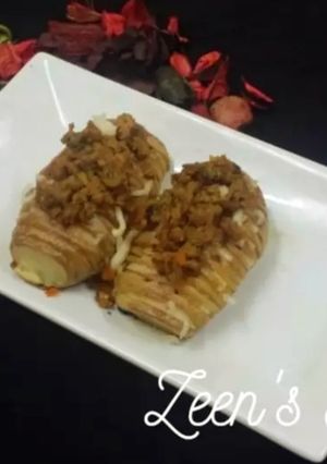 A picture of Homestyle Non-Veg Hasselback Potatoes.