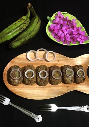 A picture of Raw Banana Cutlets.