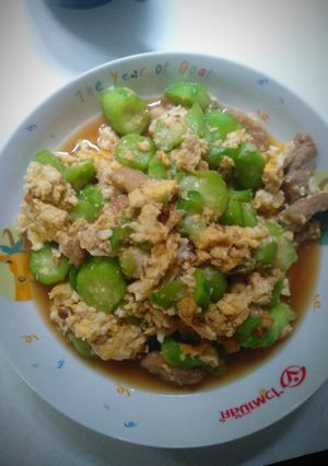 รูปของ ผัดบวบใส่ไข่หมู