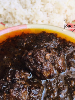 عکسی از دستور خورشت فسنجان با گوشت چرخکرده
