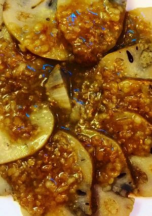 Hình của món Củ sen nhồi nếp.