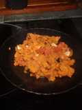 Migas de super, enriquecidas con chorizo y ajo