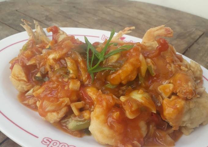 Udang asam manis simpel