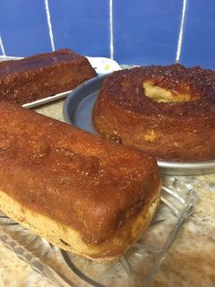 Una foto de Budín de pan a mi estilo con dulce de batata y de membrillo